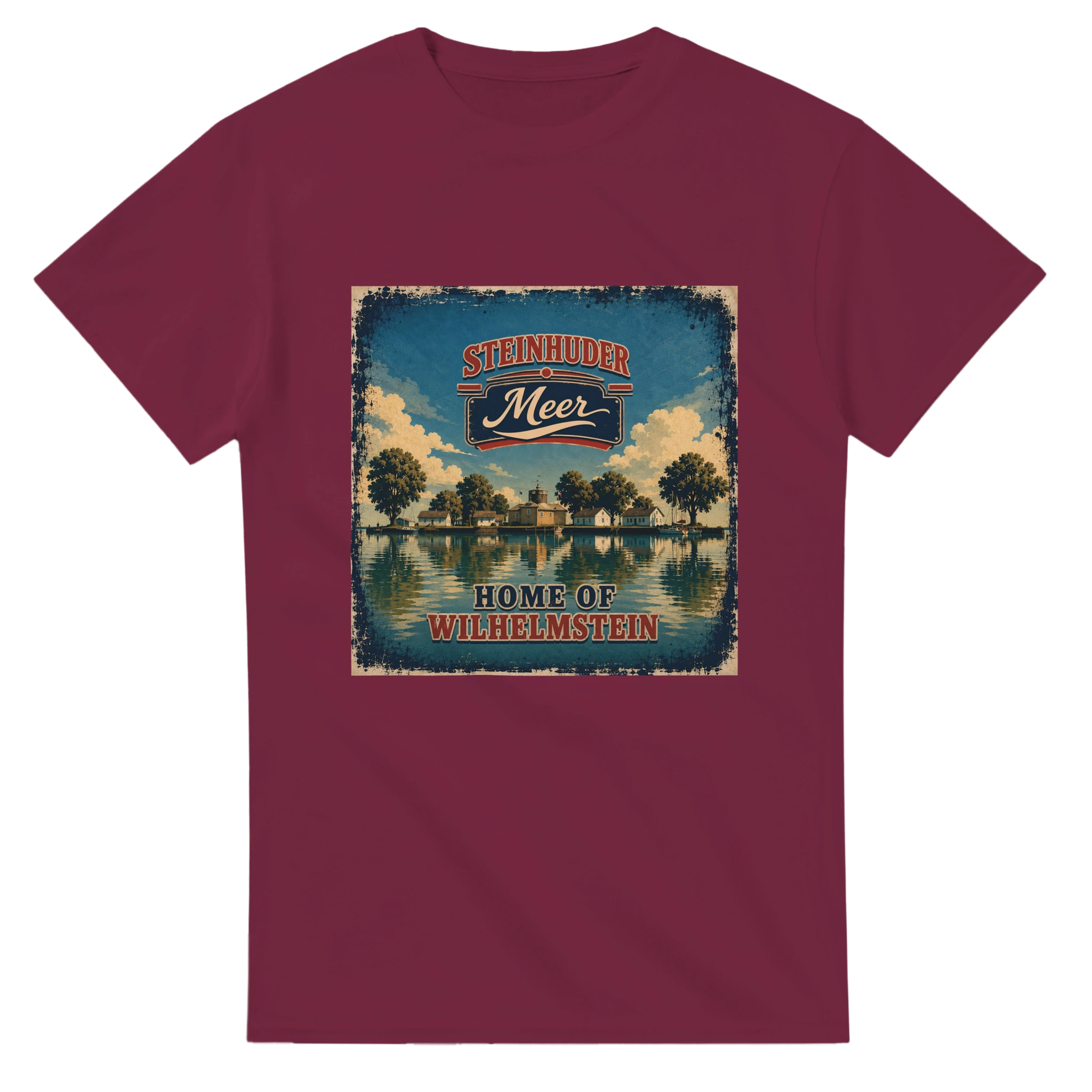 T-Shirt in Natur mit Motiv „Insel Wilhelmstein“