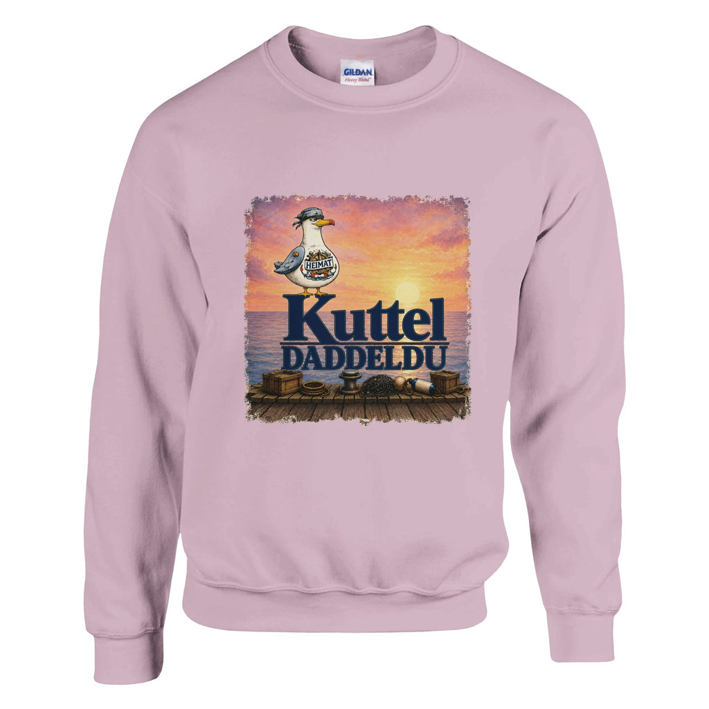 Pullover in Hellrosa mit Motiv „Kuttel Daddeldu“