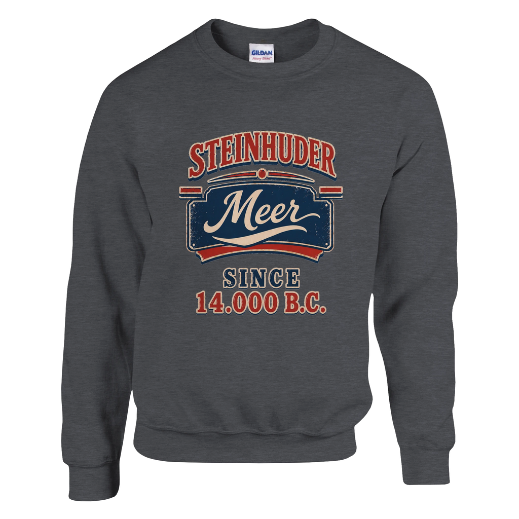 Pullover in Weiß mit Motiv „Since 14.000 B.C.“