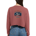Damen-Pullover in Staubblau mit Motiv „Since 14.000 B.C.“