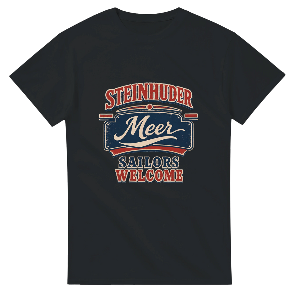 T-Shirt in Natur mit Motiv „Sailors Welcome“