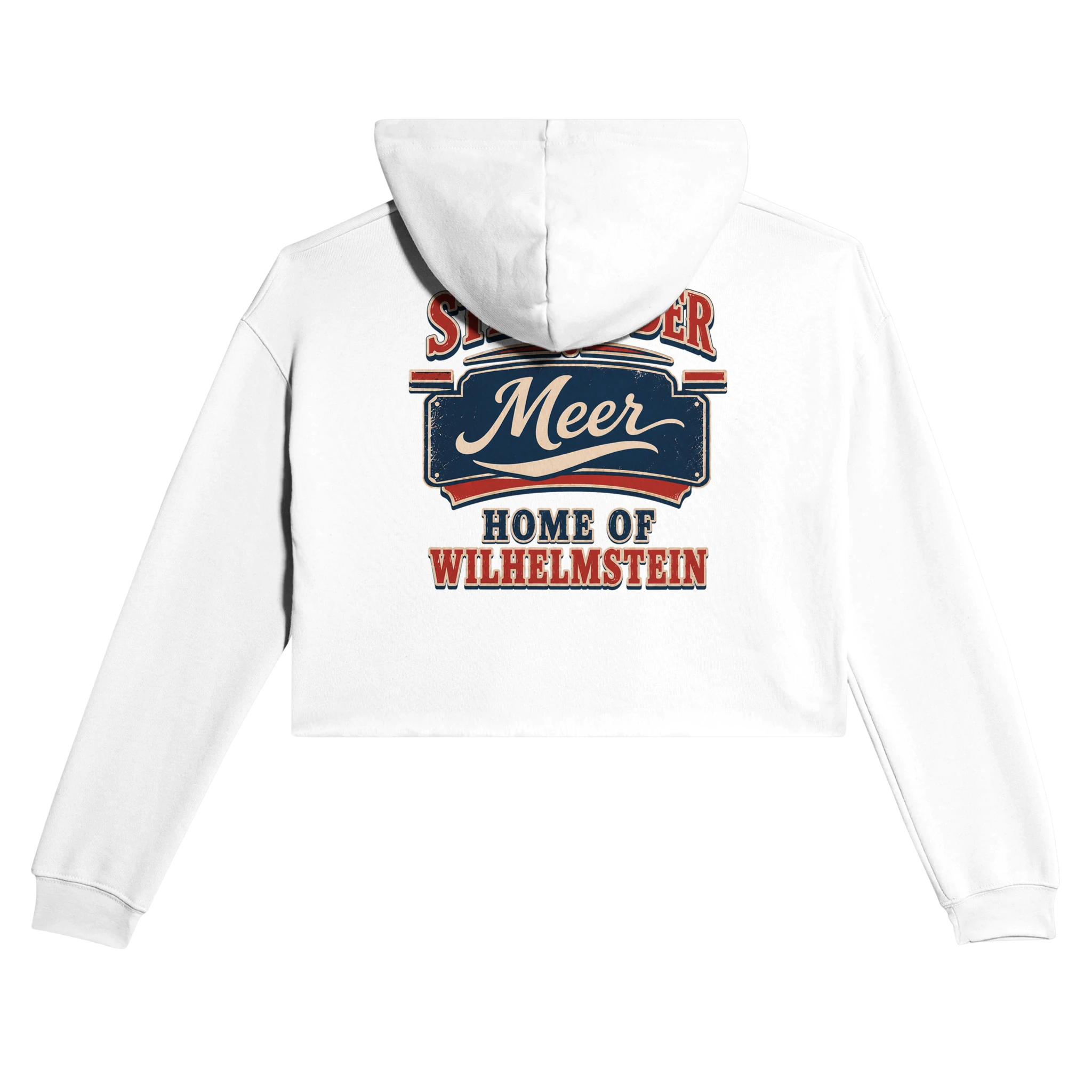 Damen-Hoodie in Pfirsich mit Motiv „Home of Wilhelmstein“