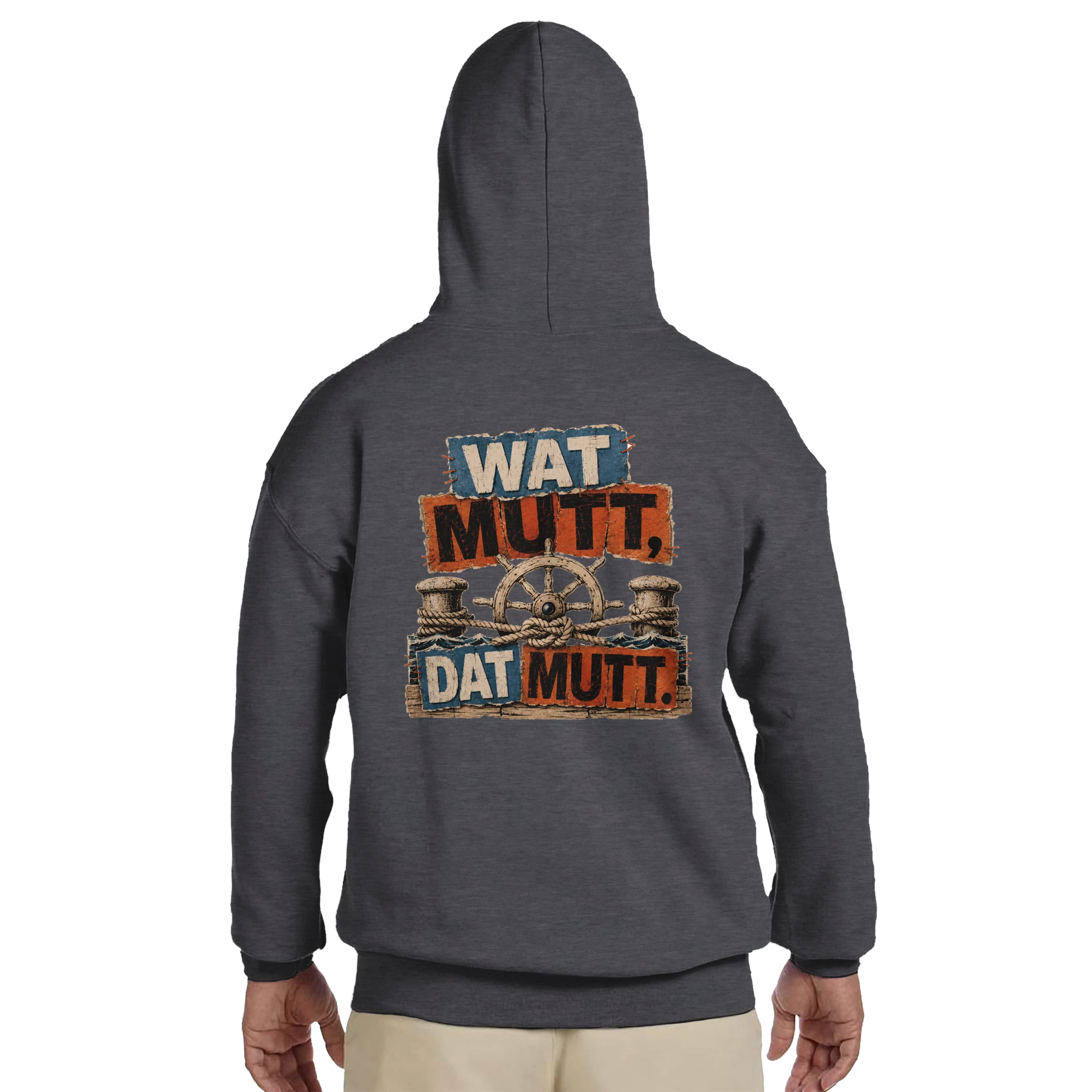 Hoodie in Hellrosa mit Motiv „Wat Mutt, Dat Mutt.“
