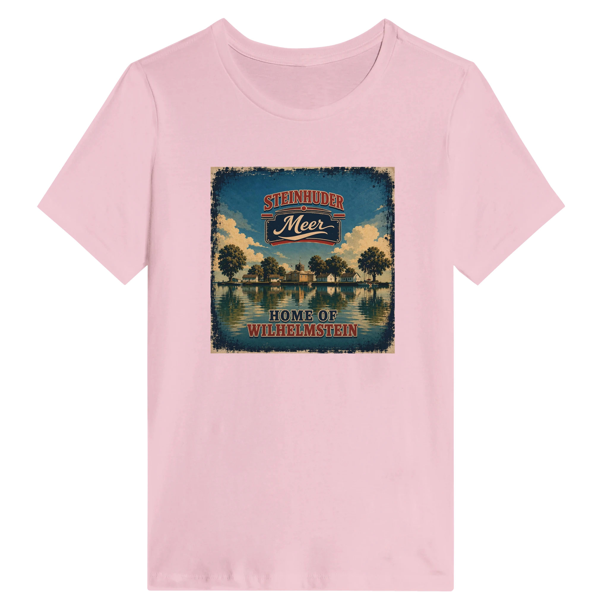 Damen-T-Shirt in Weiß mit Motiv „Insel Wilhelmstein“
