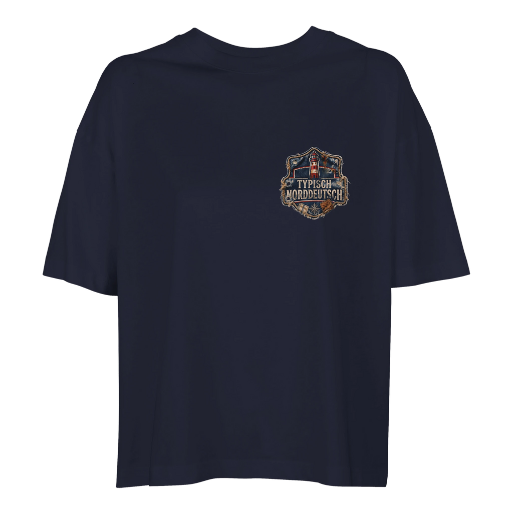 Damen-T-Shirt in Hellgelb mit Motiv „Möwe auf Poller“