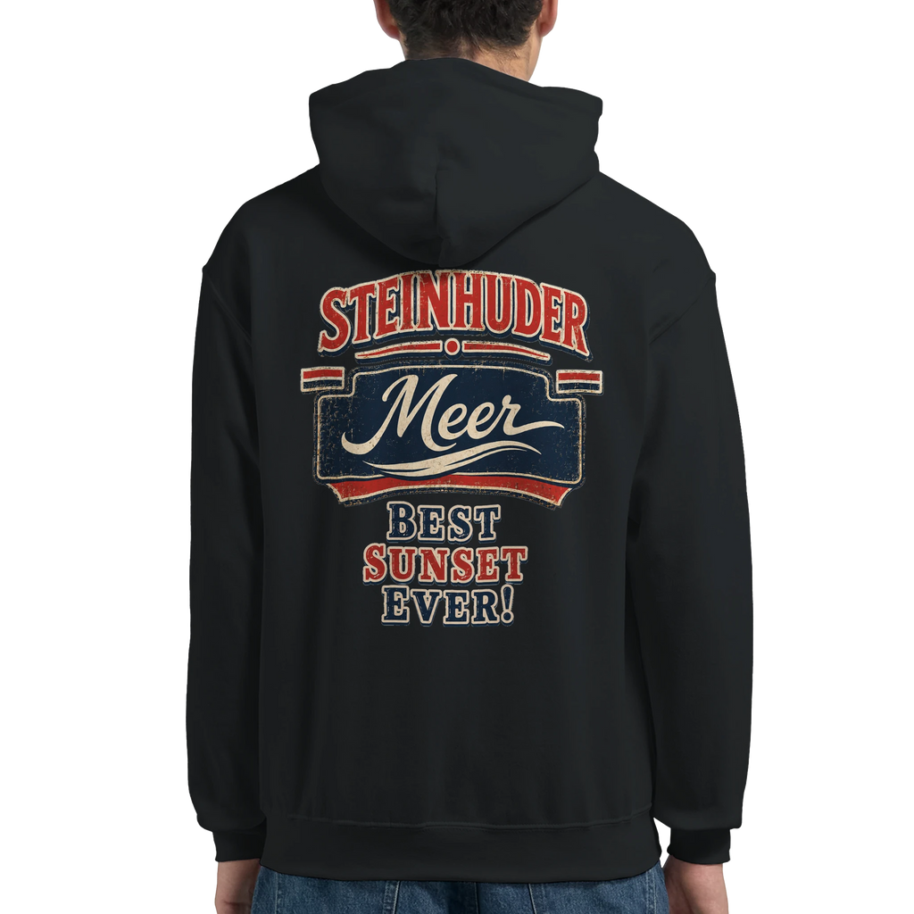 Hoodie in Weiß mit Motiv „Best Sunset ever!“