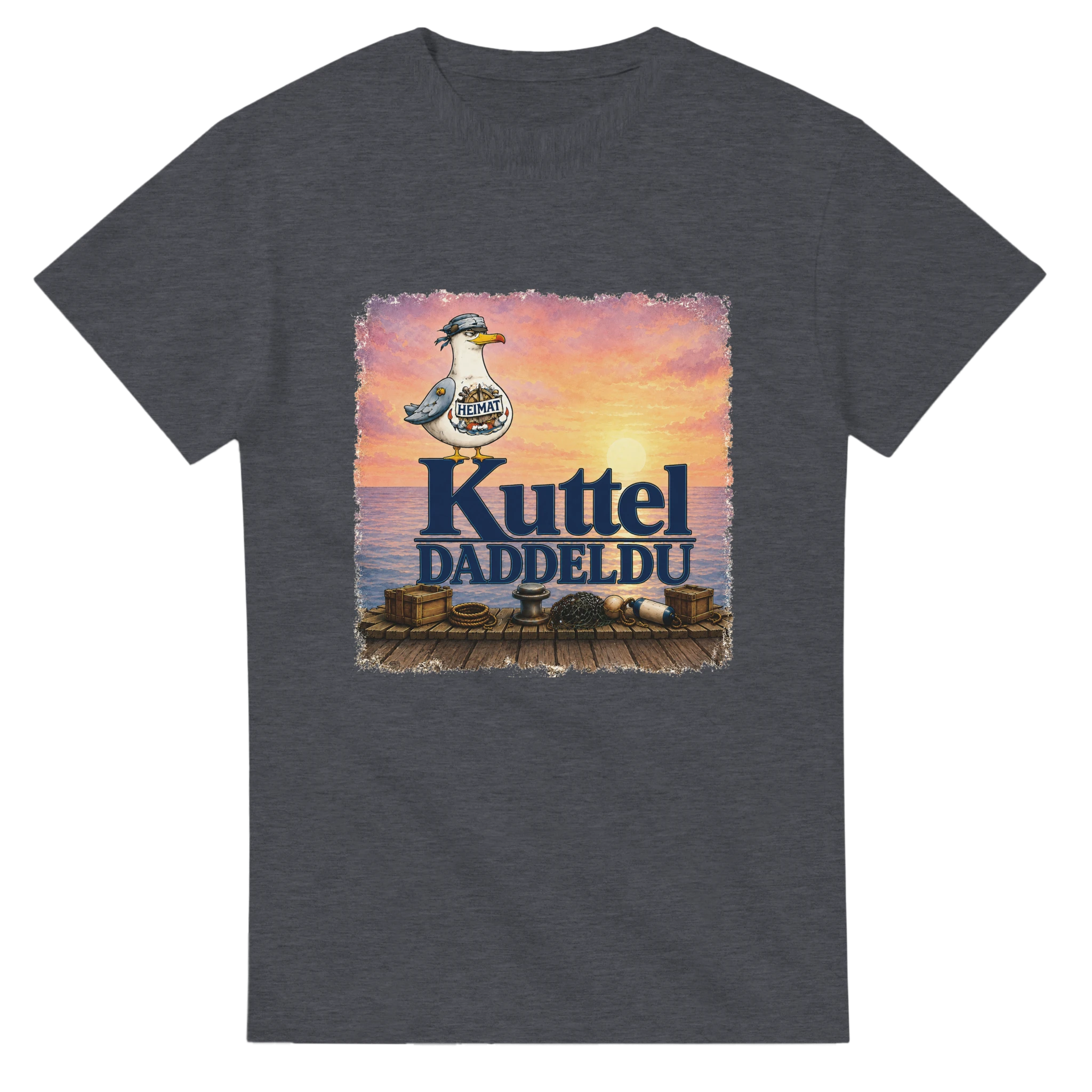 T-Shirt in Weiß mit Motiv „Kuttel Daddeldu“