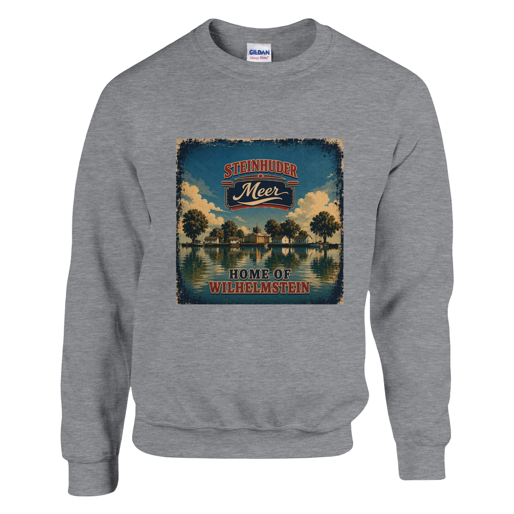 Pullover in Weiß mit Motiv „Insel Wilhelmstein“