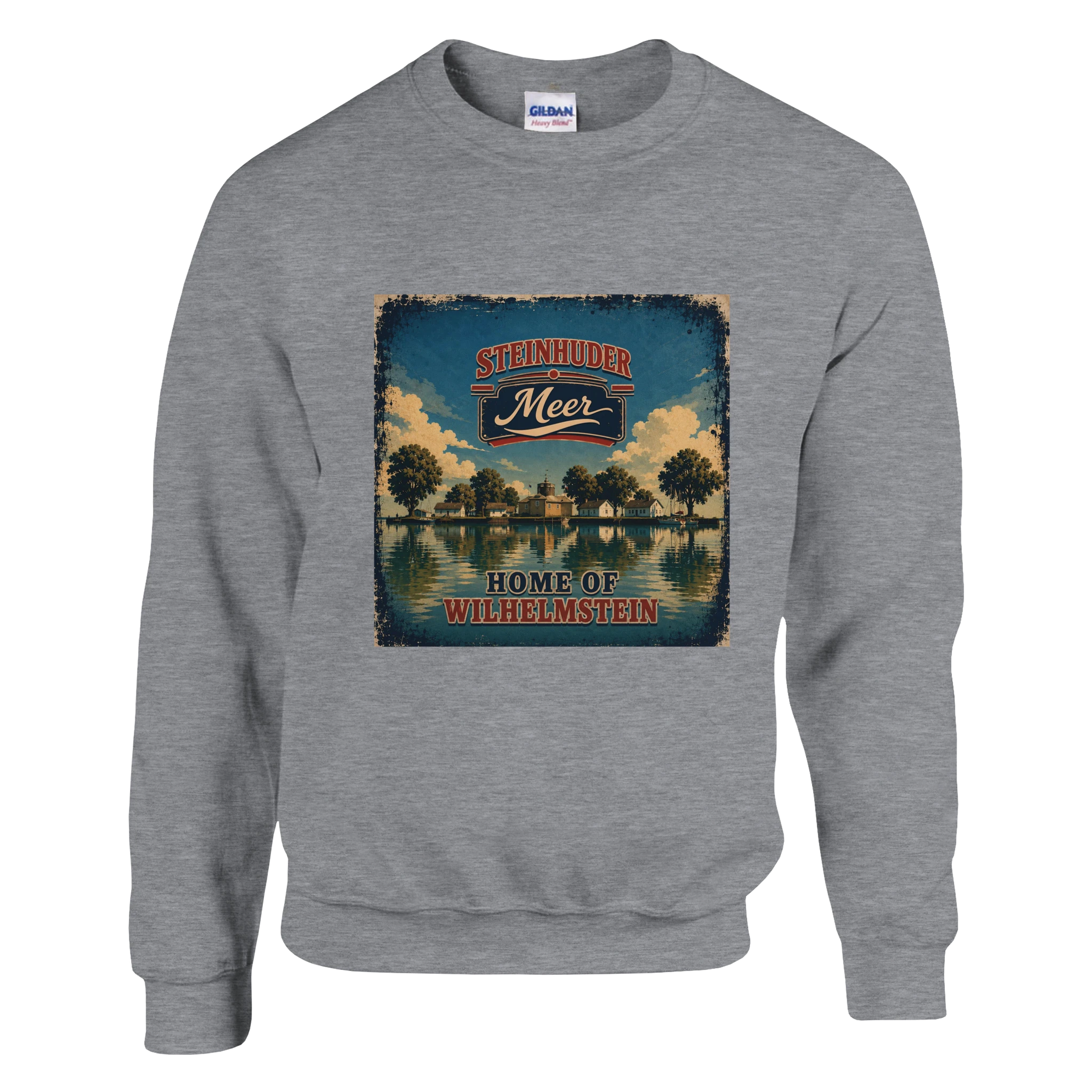 Pullover in Weiß mit Motiv „Insel Wilhelmstein“