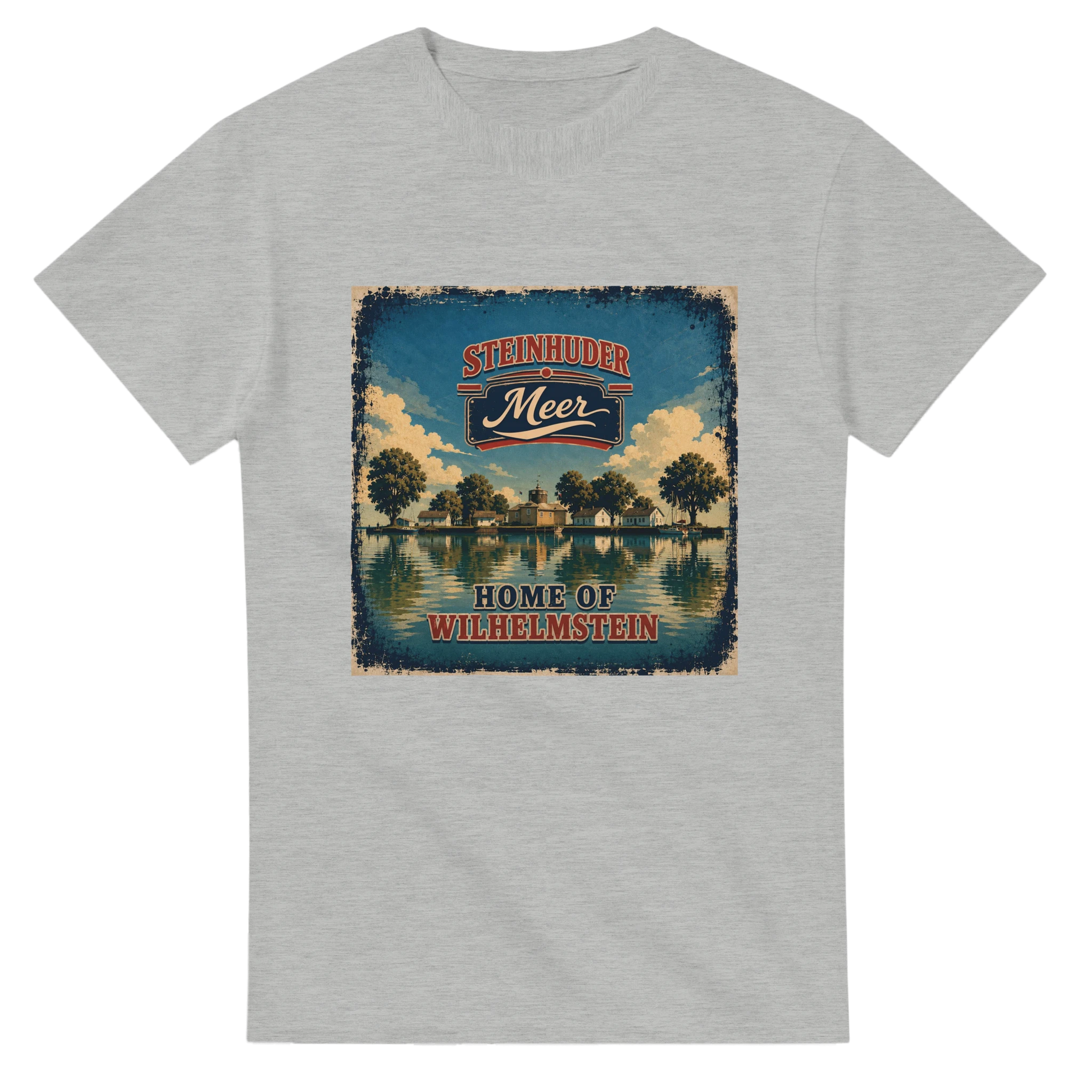 T-Shirt in Weiß mit Motiv „Insel Wilhelmstein“