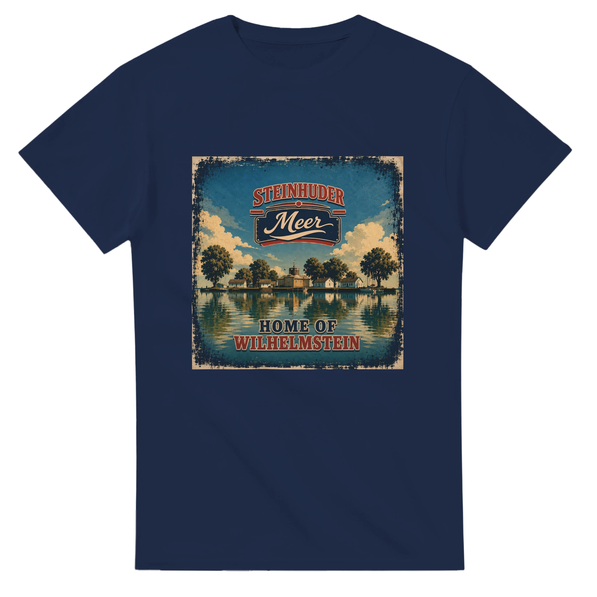 T-Shirt in Natur mit Motiv „Insel Wilhelmstein“
