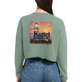 Damen-Pullover in Staubblau mit Motiv „Kuttel Daddeldu“