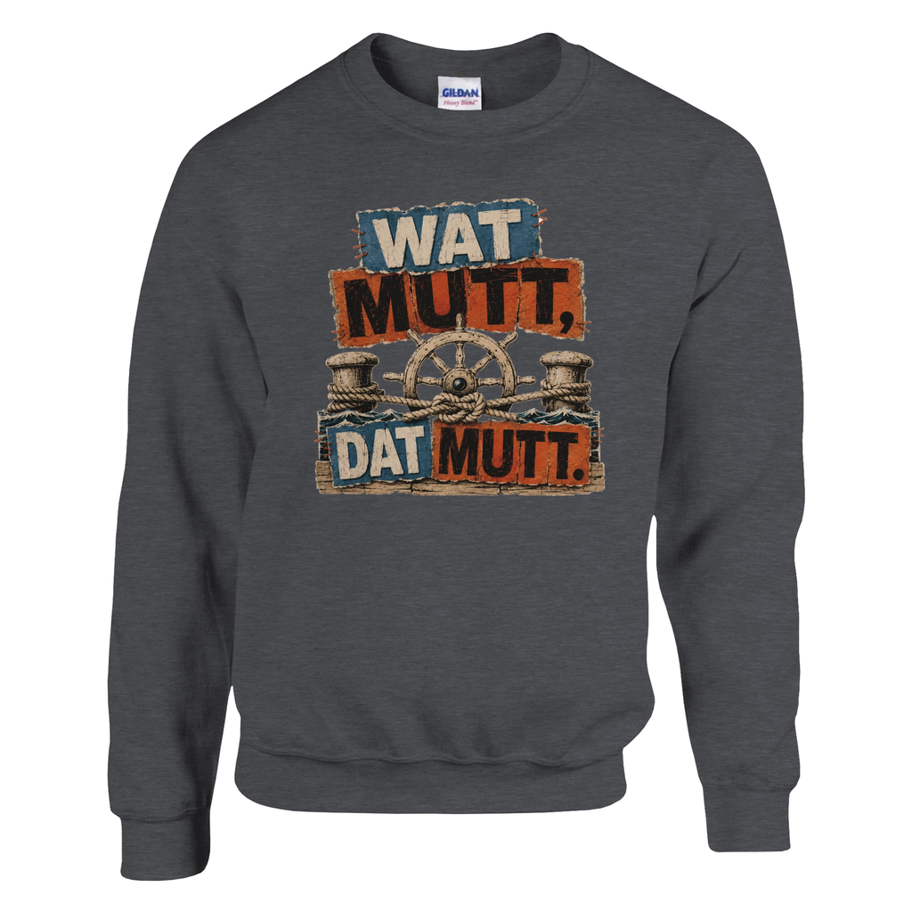 Pullover in Hellrosa mit Motiv „Wat Mutt, Dat Mutt.“