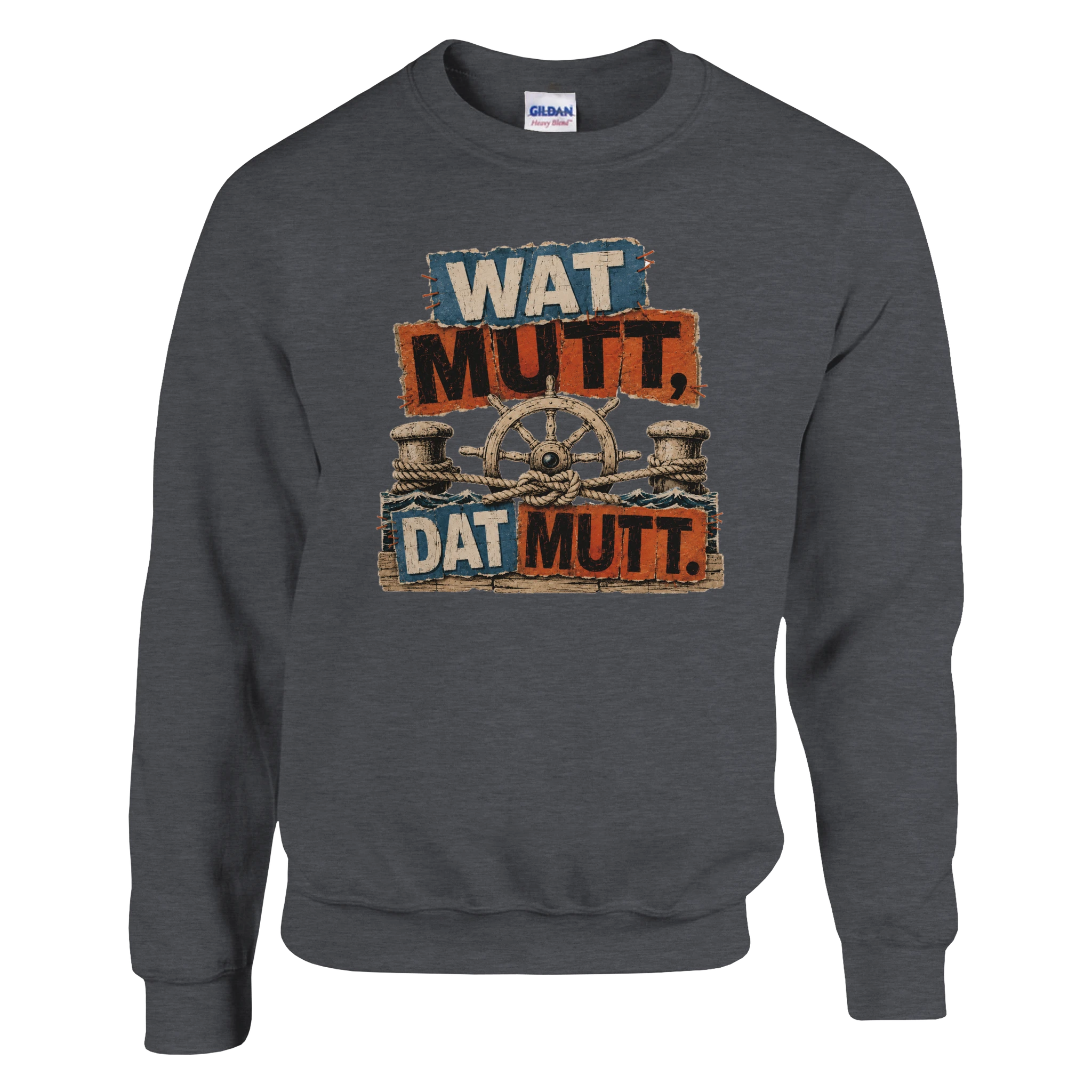 Pullover in Hellrosa mit Motiv „Wat Mutt, Dat Mutt.“
