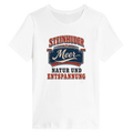 Damen-T-Shirt in Weiß mit Motiv „Natur und Entspannung am Steinhuder Meer“
