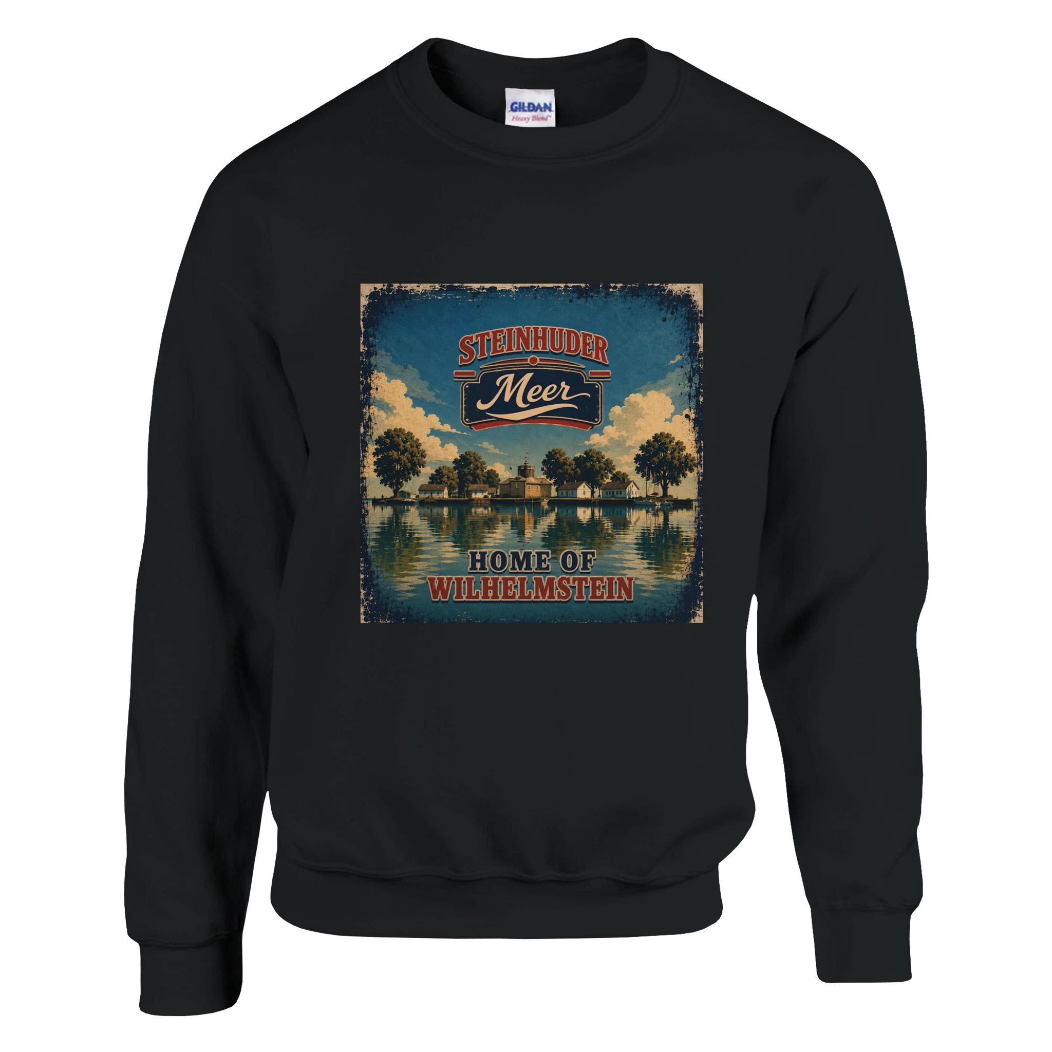 Pullover in Weiß mit Motiv „Insel Wilhelmstein“