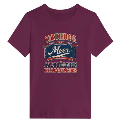 Damen-T-Shirt in Weiß mit Motiv „Aalbrötchen“