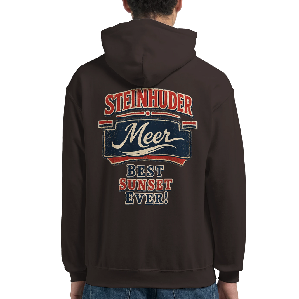 Hoodie in Aschgrau mit Motiv „Best Sunset ever!“