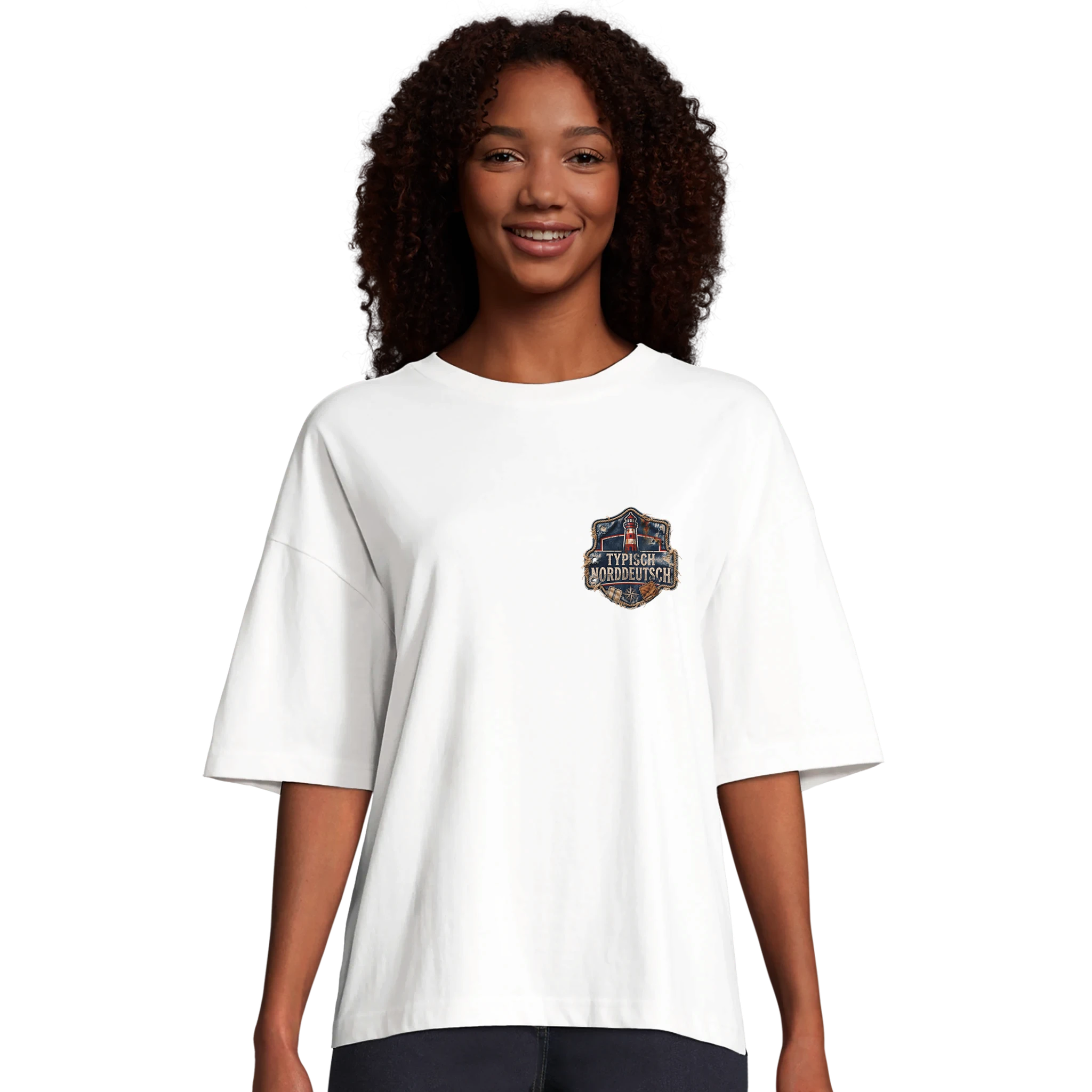 Damen-T-Shirt in Hellgelb mit Motiv „Mein Herz schlägt NORDWÄRTS. Möwe“