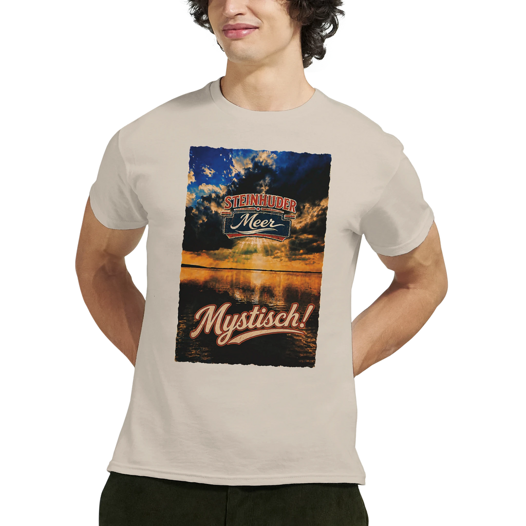 T-Shirt in Natur mit Motiv „Mystisch“