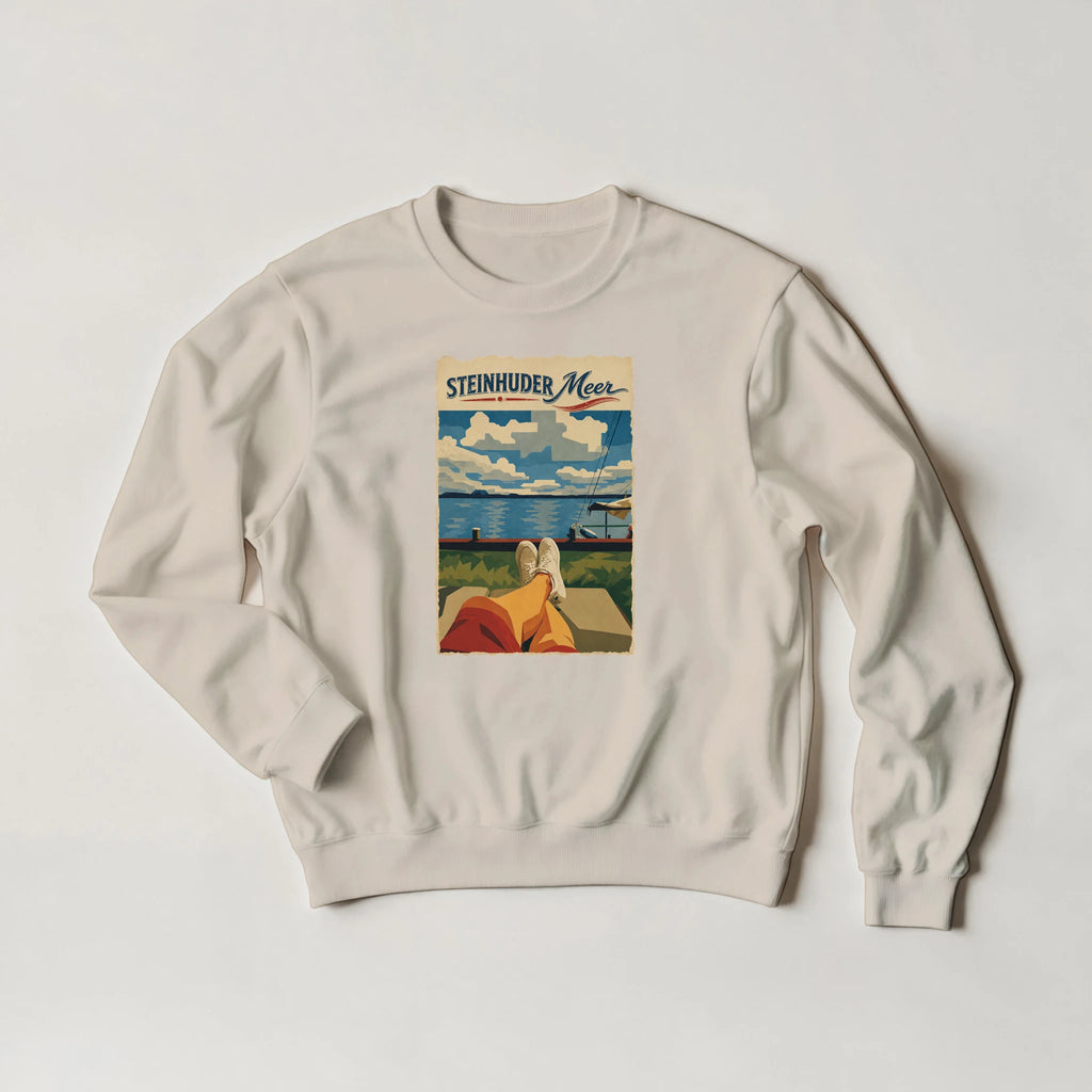 Pullover in Aschgrau mit Motiv „Chillout“