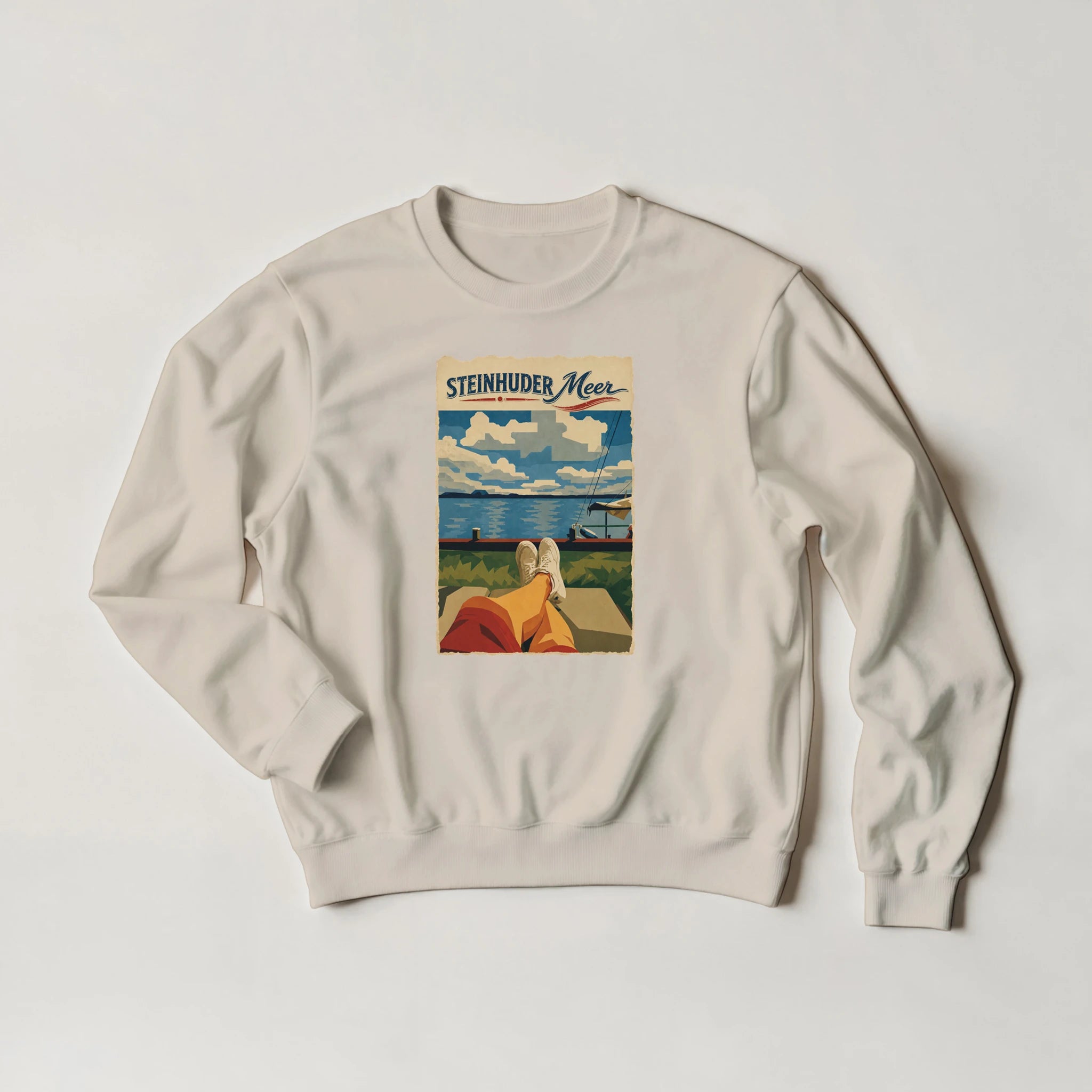 Pullover in Aschgrau mit Motiv „Chillout“