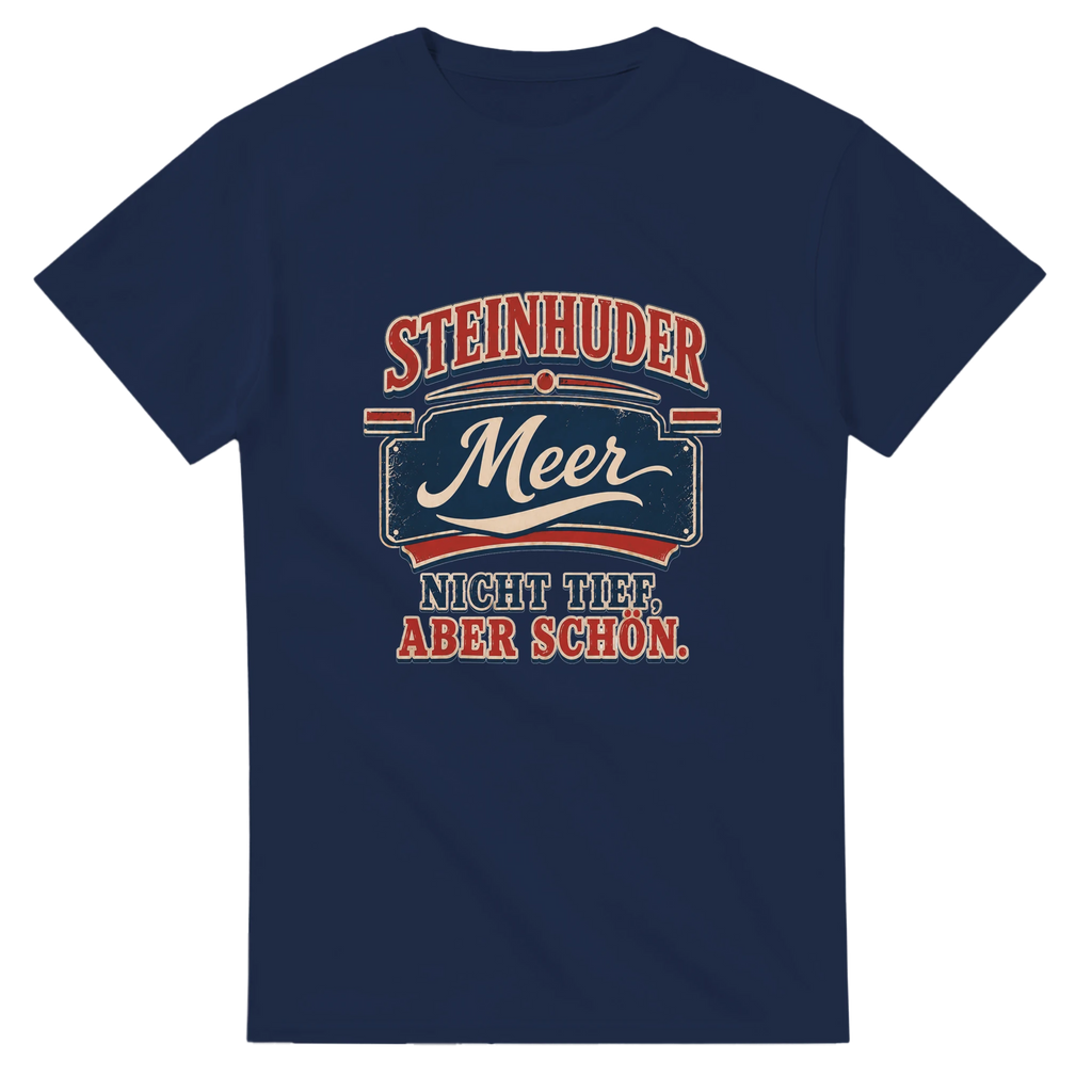 T-Shirt in Weiß mit Motiv „Nicht tief, aber schön.“