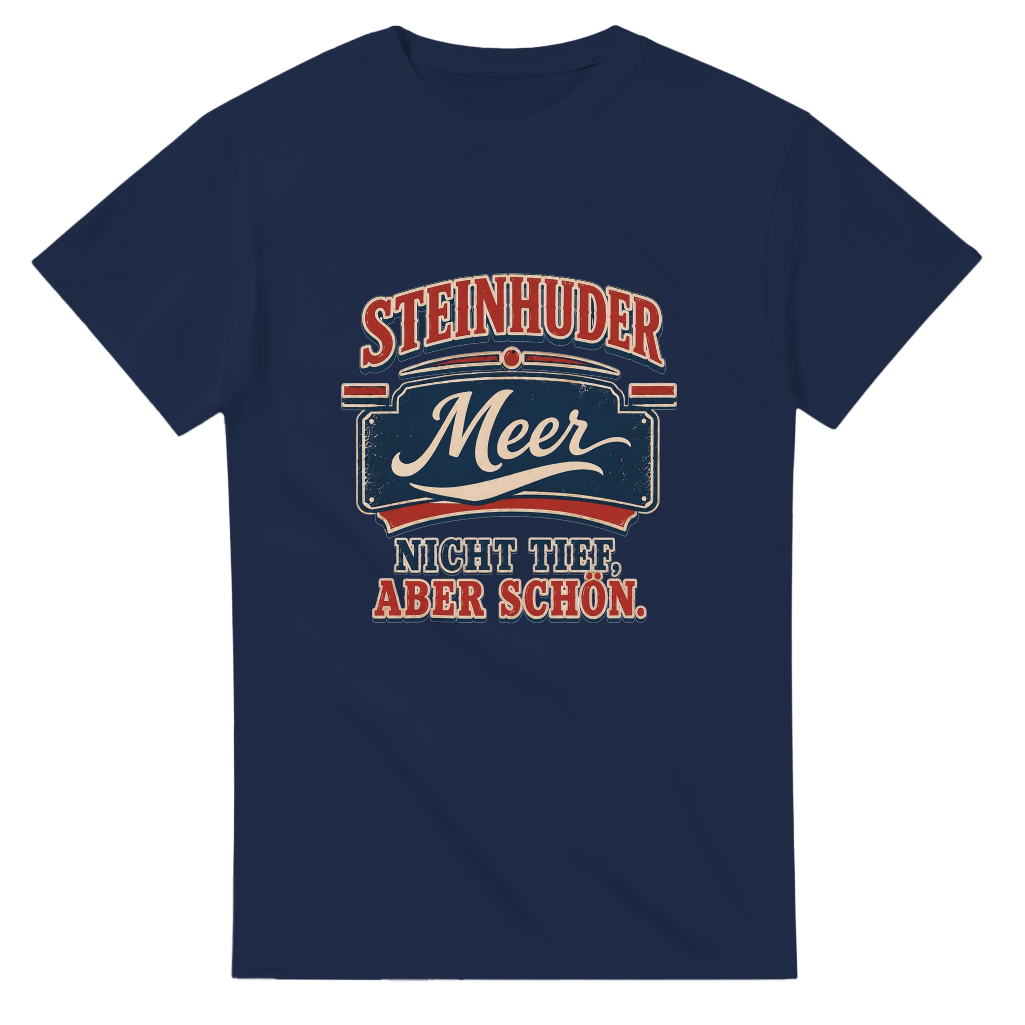 T-Shirt in Weiß mit Motiv „Nicht tief, aber schön.“
