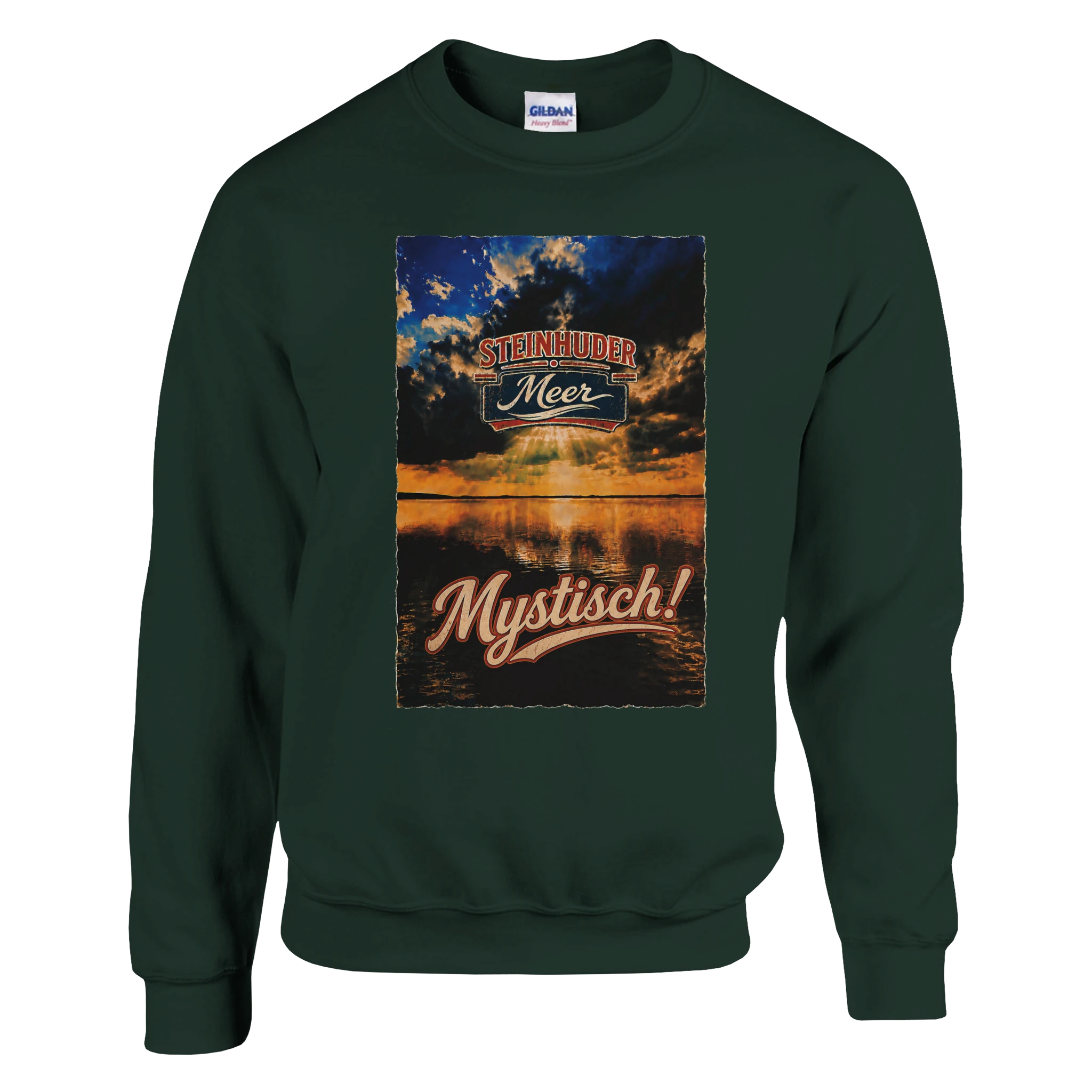 Pullover in Aschgrau mit Motiv „Mystisch“