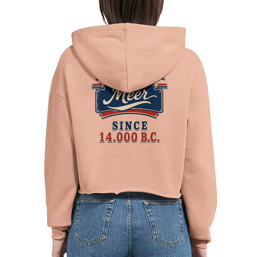 Damen-Hoodie in Weiß mit Motiv „Since 14.000 B.C.“