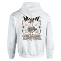 Hoodie in Weiß mit Motiv „Mehr Gesabbel braucht keiner“