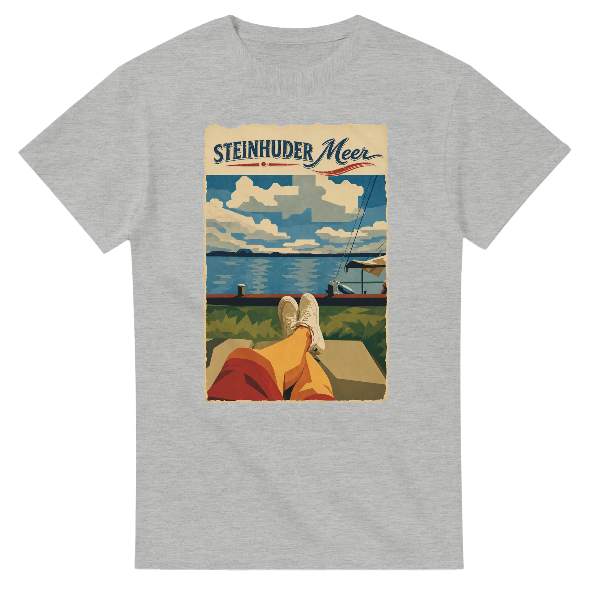 T-Shirt in Natur mit Motiv „Chillout“