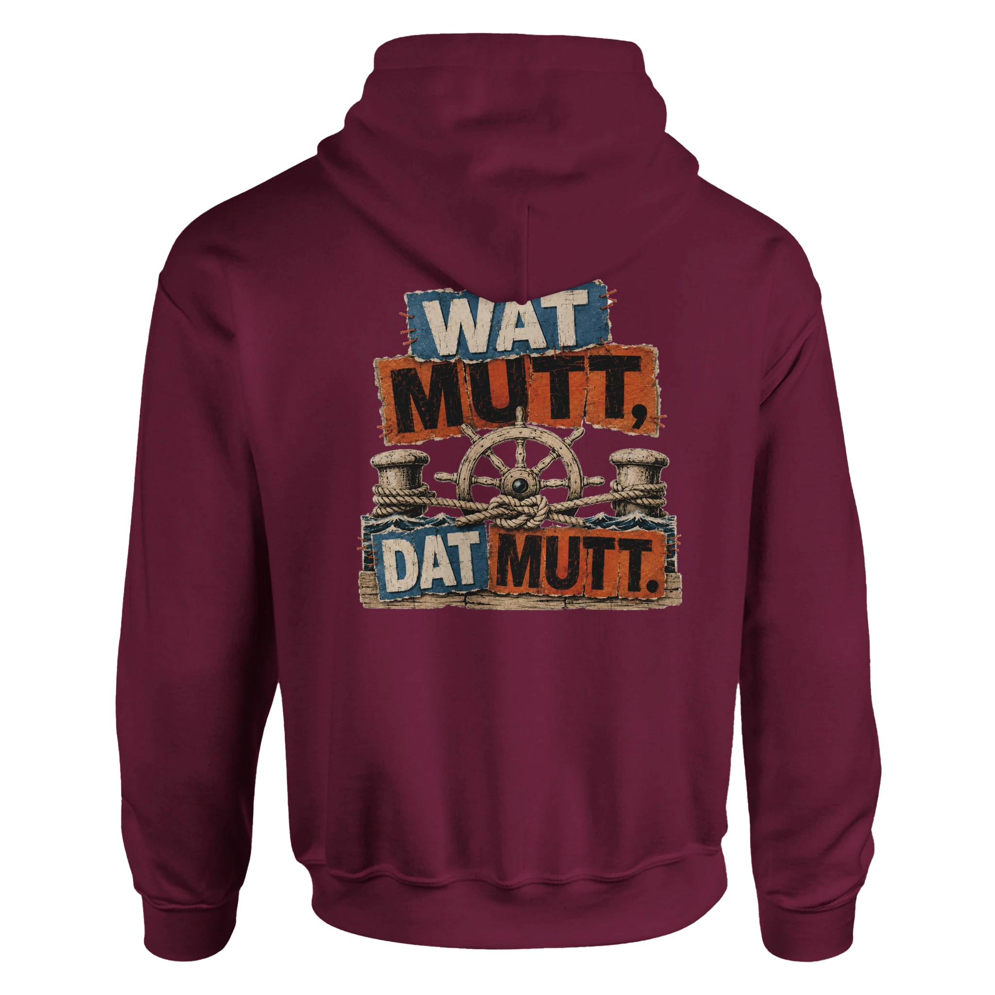 Hoodie in Hellrosa mit Motiv „Wat Mutt, Dat Mutt.“
