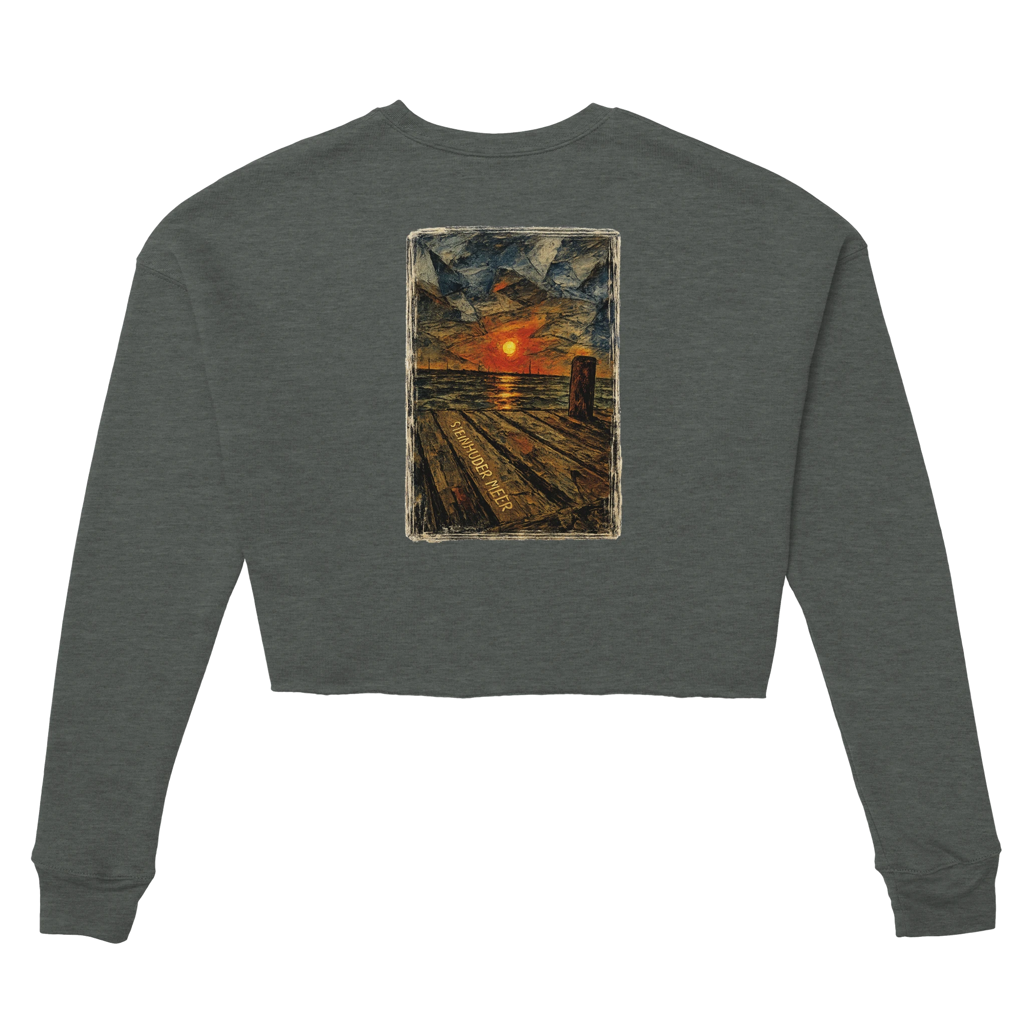 Damen-Pullover in Mauve mit Motiv „Steinhuder Meer Kunst“