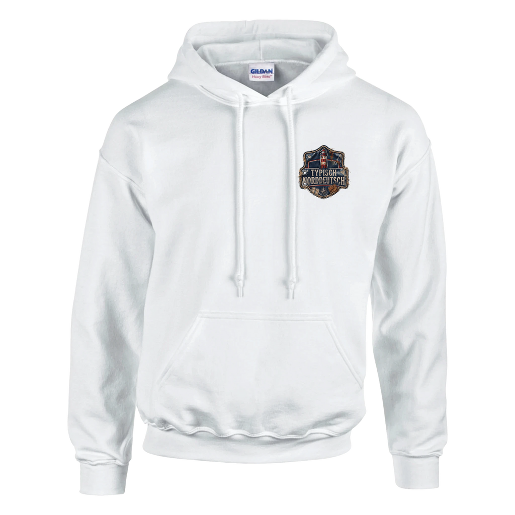Hoodie in Sand mit Motiv „Zuhause ist, wo Moin genügt. Möwe“