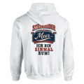 Hoodie in Weiß mit Motiv „Ich bin einmal rum“
