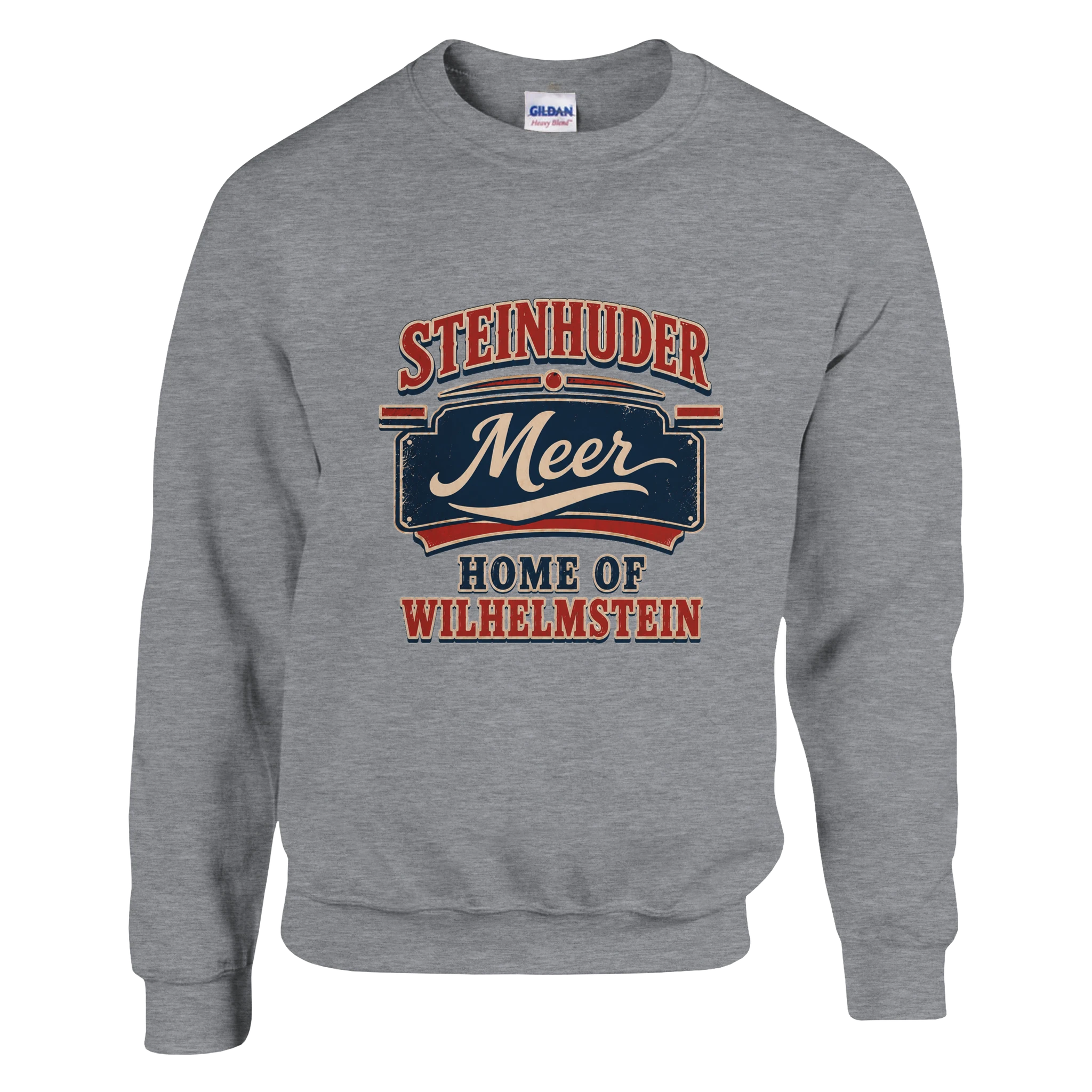 Pullover in Weiß mit Motiv „Home of Wilhelmstein“