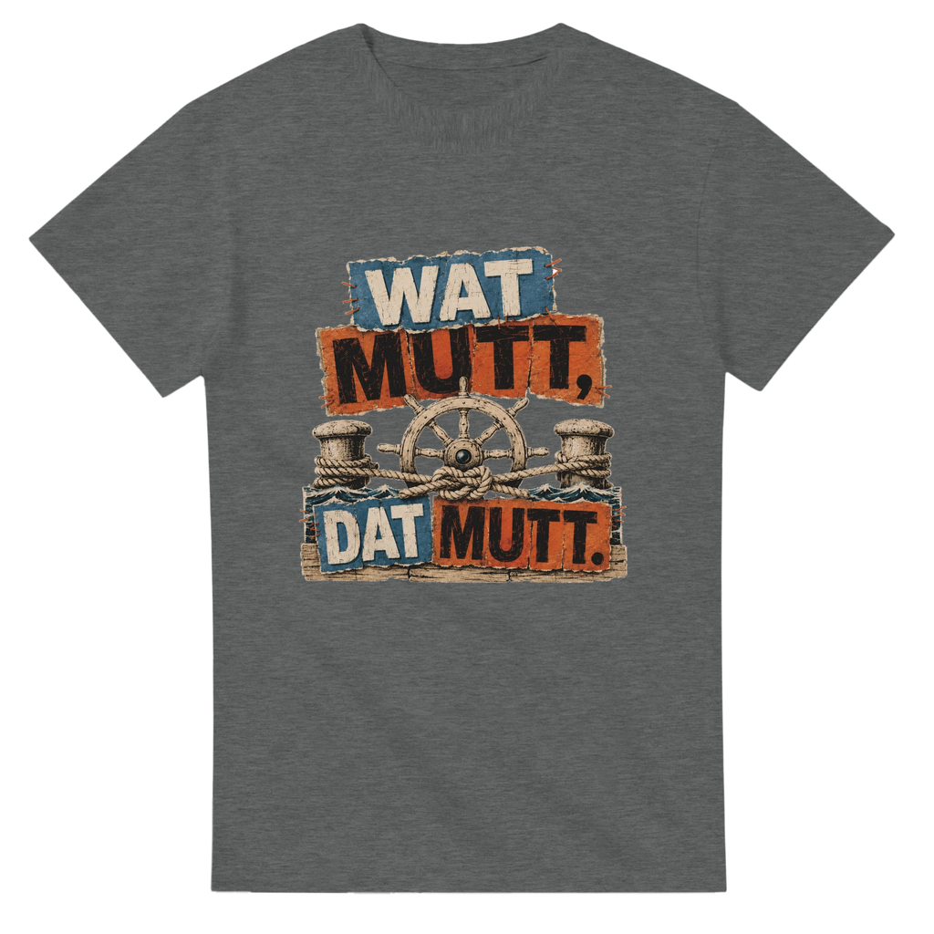 T-Shirt in Natur mit Motiv „Wat Mutt, Dat Mutt.“