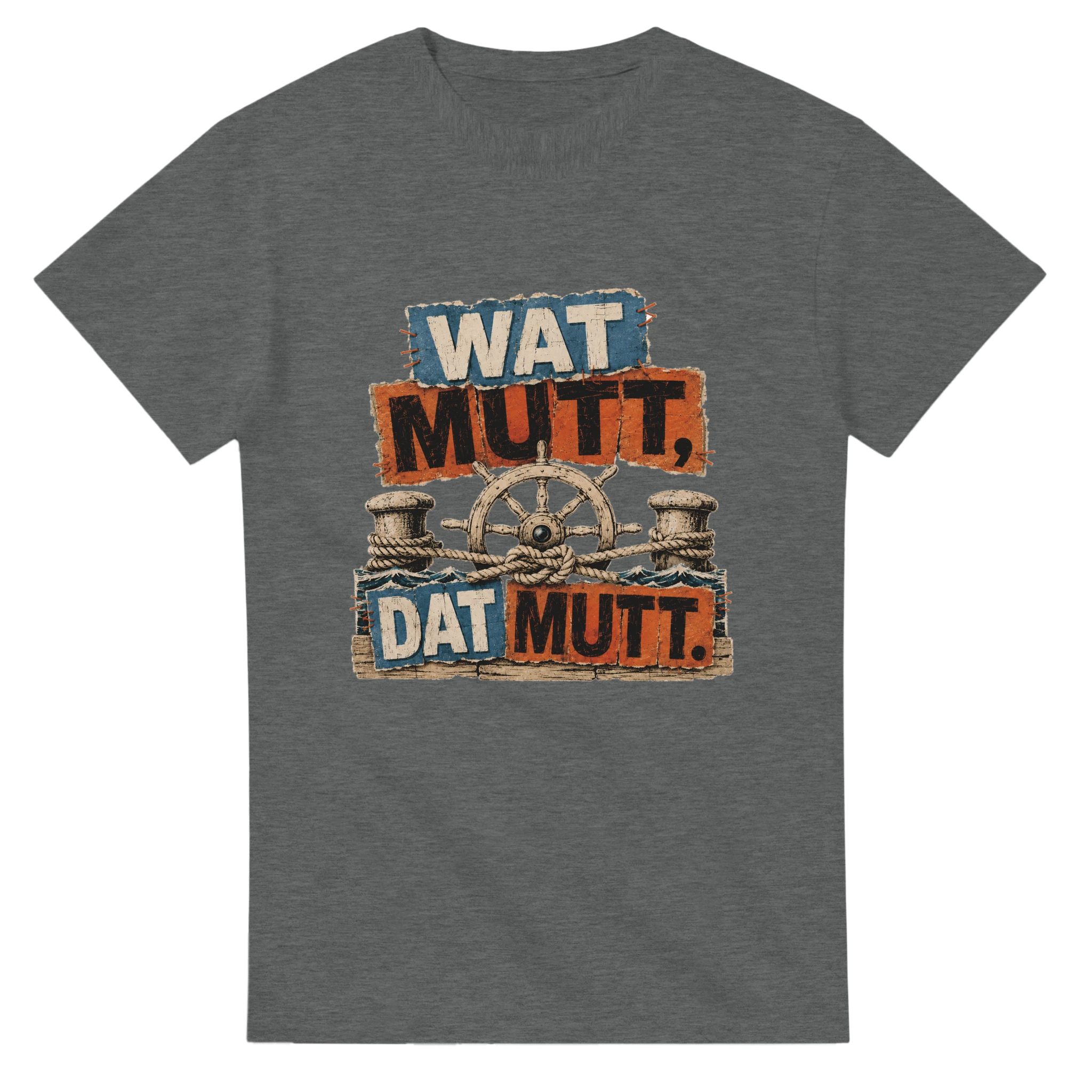 T-Shirt in Natur mit Motiv „Wat Mutt, Dat Mutt.“
