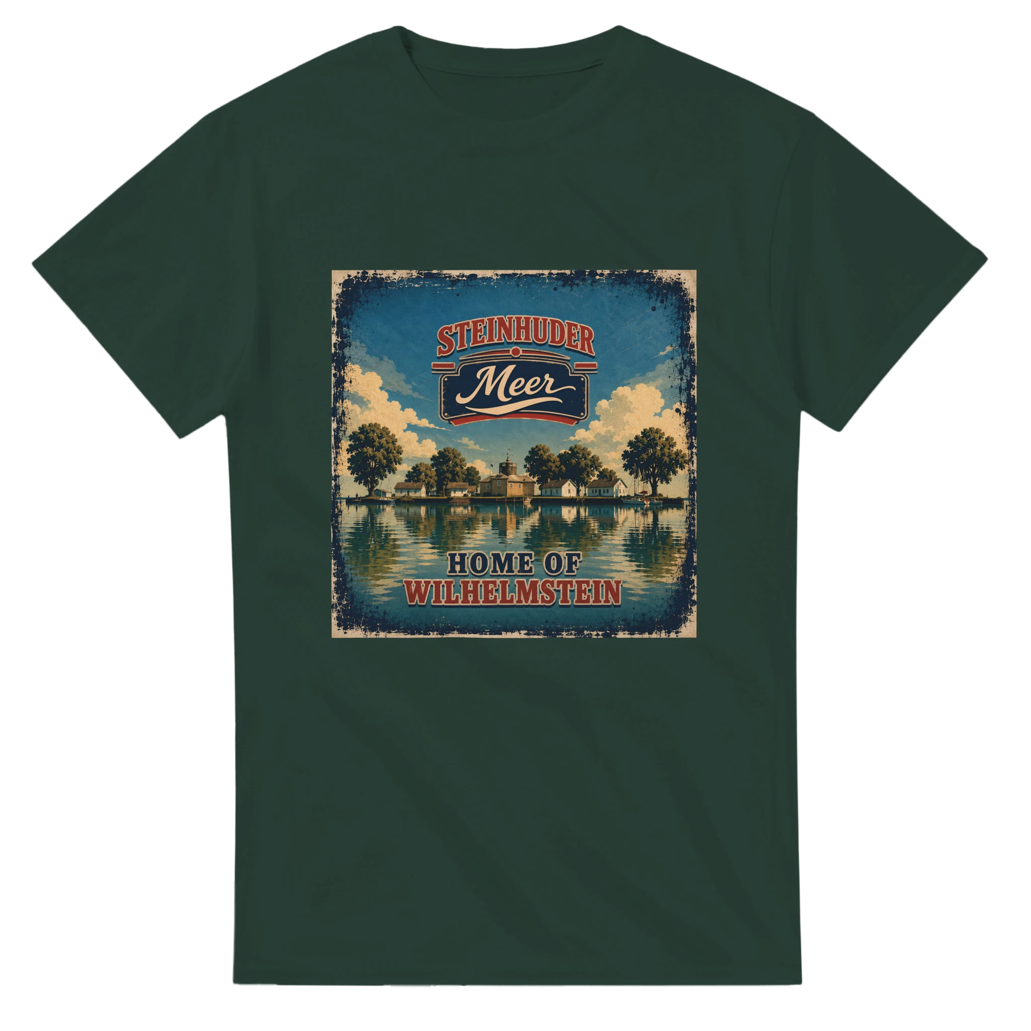 T-Shirt in Weiß mit Motiv „Insel Wilhelmstein“
