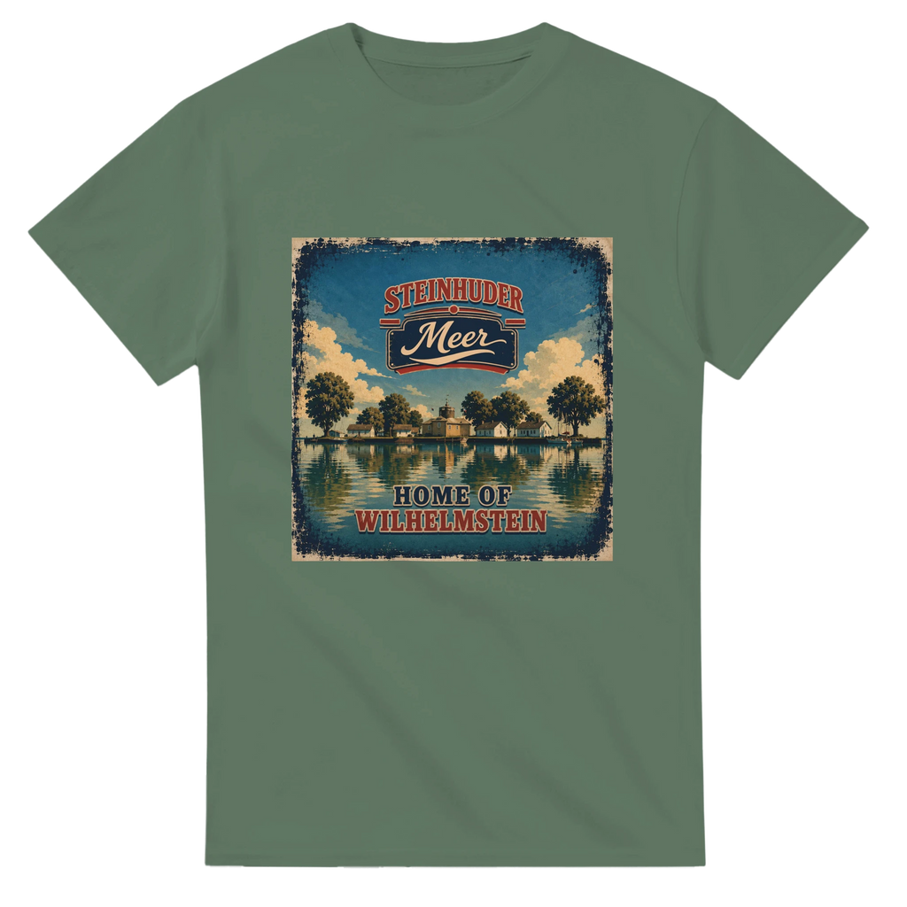 T-Shirt in Natur mit Motiv „Insel Wilhelmstein“