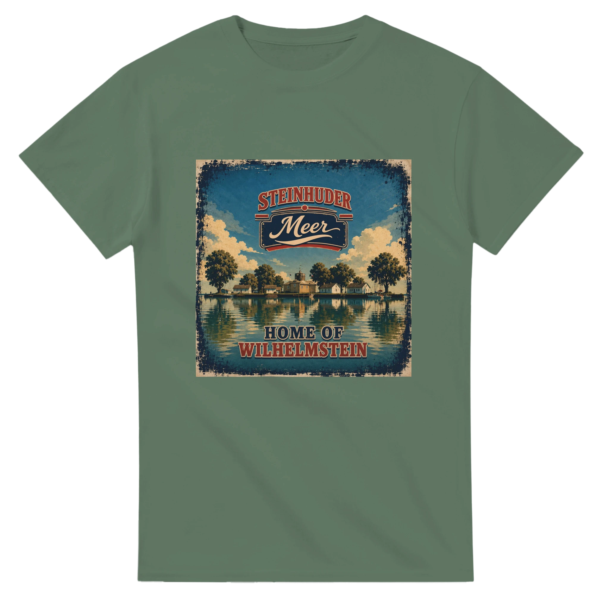 T-Shirt in Natur mit Motiv „Insel Wilhelmstein“