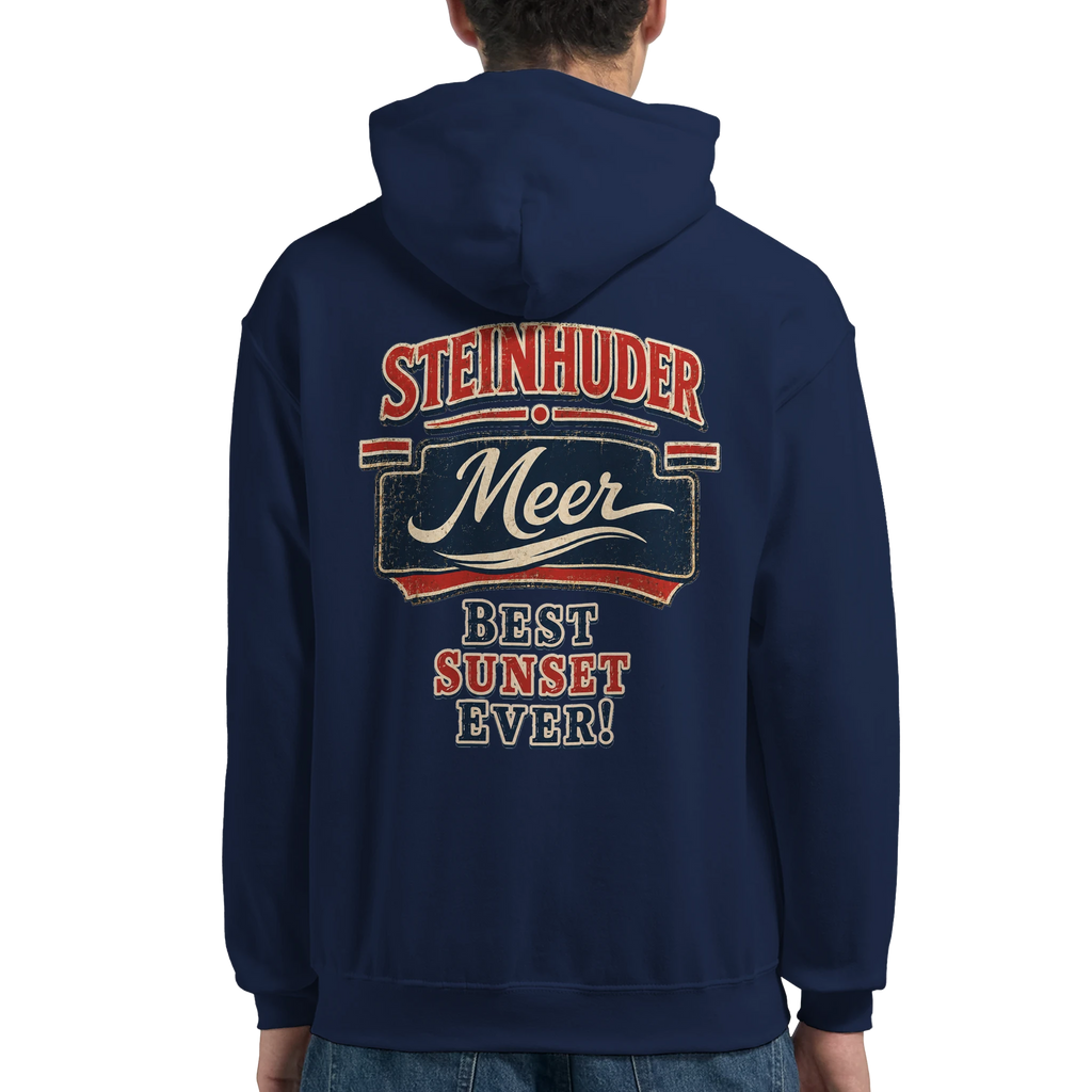 Hoodie in Weiß mit Motiv „Best Sunset ever!“
