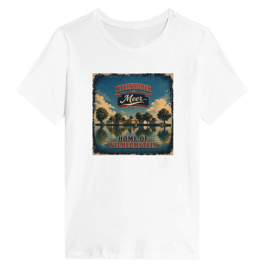 Damen-T-Shirt in Weiß mit Motiv „Insel Wilhelmstein“