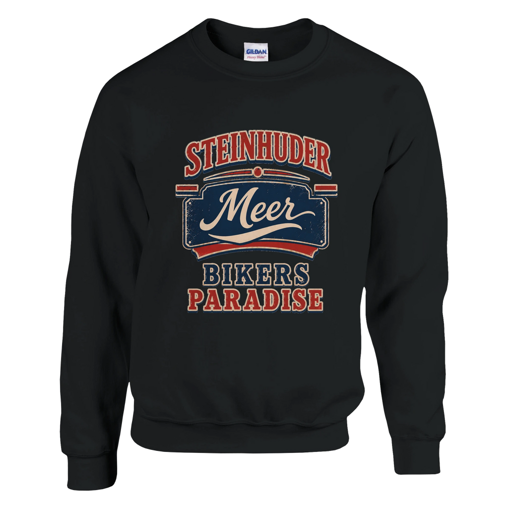 Pullover in Weiß mit Motiv „Bikers Paradise“