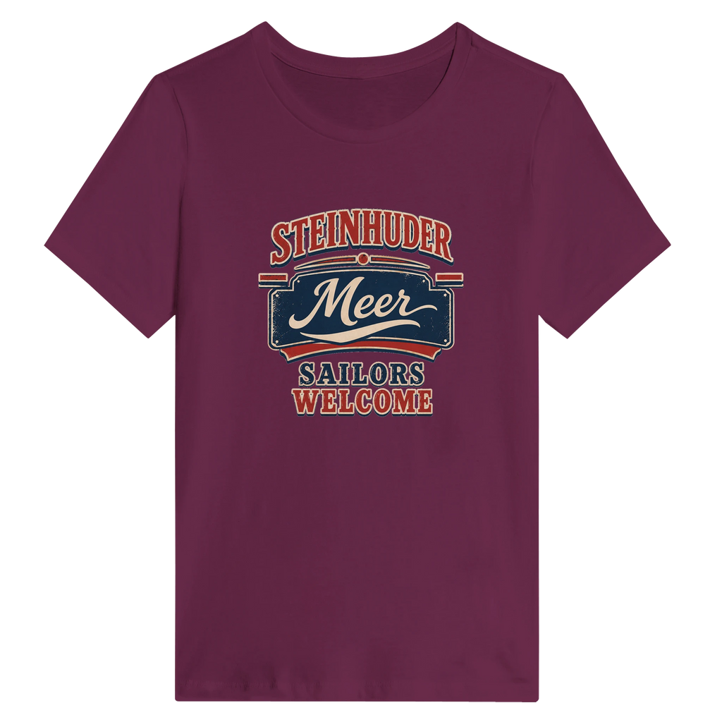 Damen-T-Shirt in Weiß mit Motiv „Sailors Welcome“