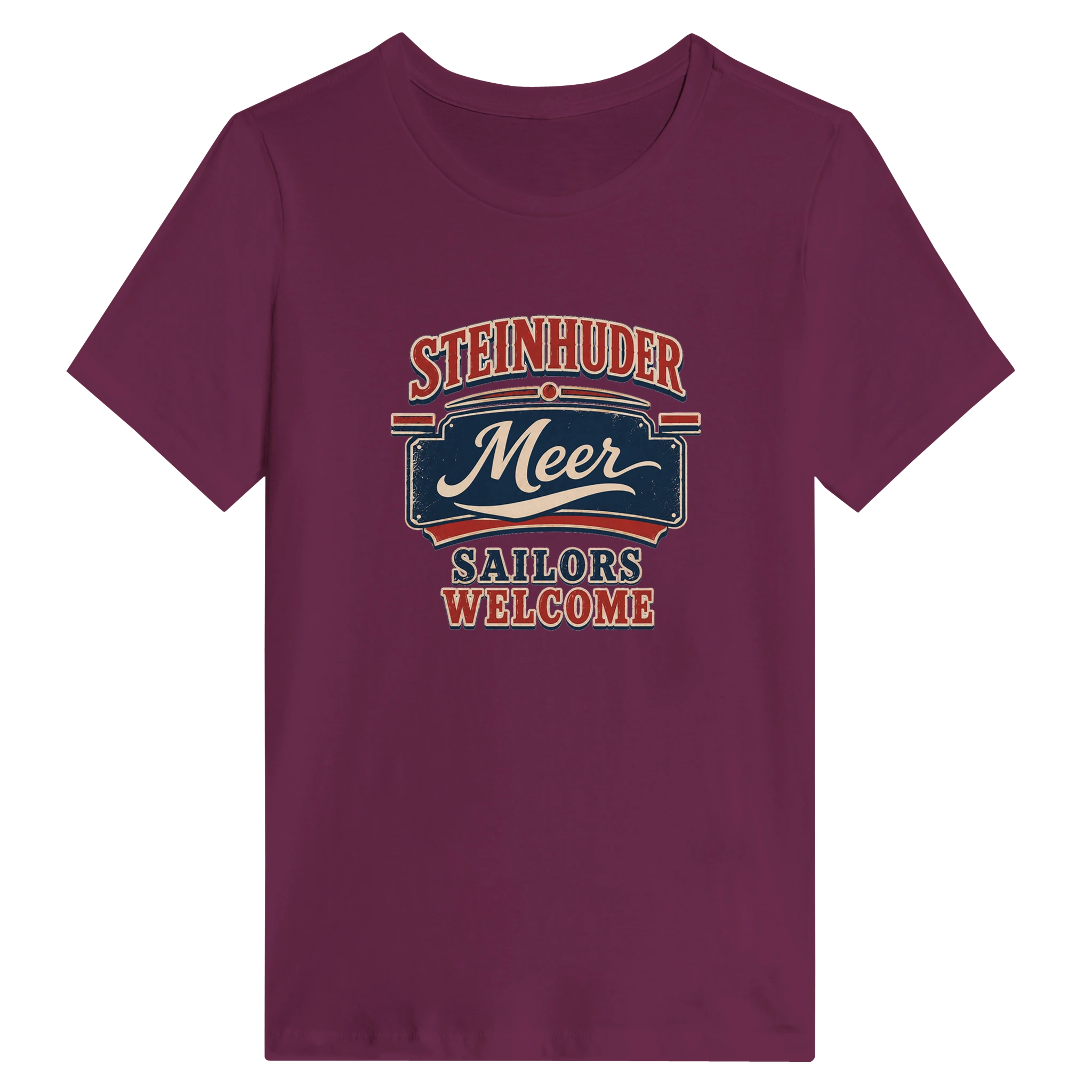 Damen-T-Shirt in Weiß mit Motiv „Sailors Welcome“