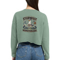 Damen-Pullover in Staubblau mit Motiv „Sturmfest & Heimatverliebt Möwe“