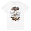 T-Shirt in Weiß mit Motiv „Wind im Gesicht. Heimat im Herzen. Möwe“