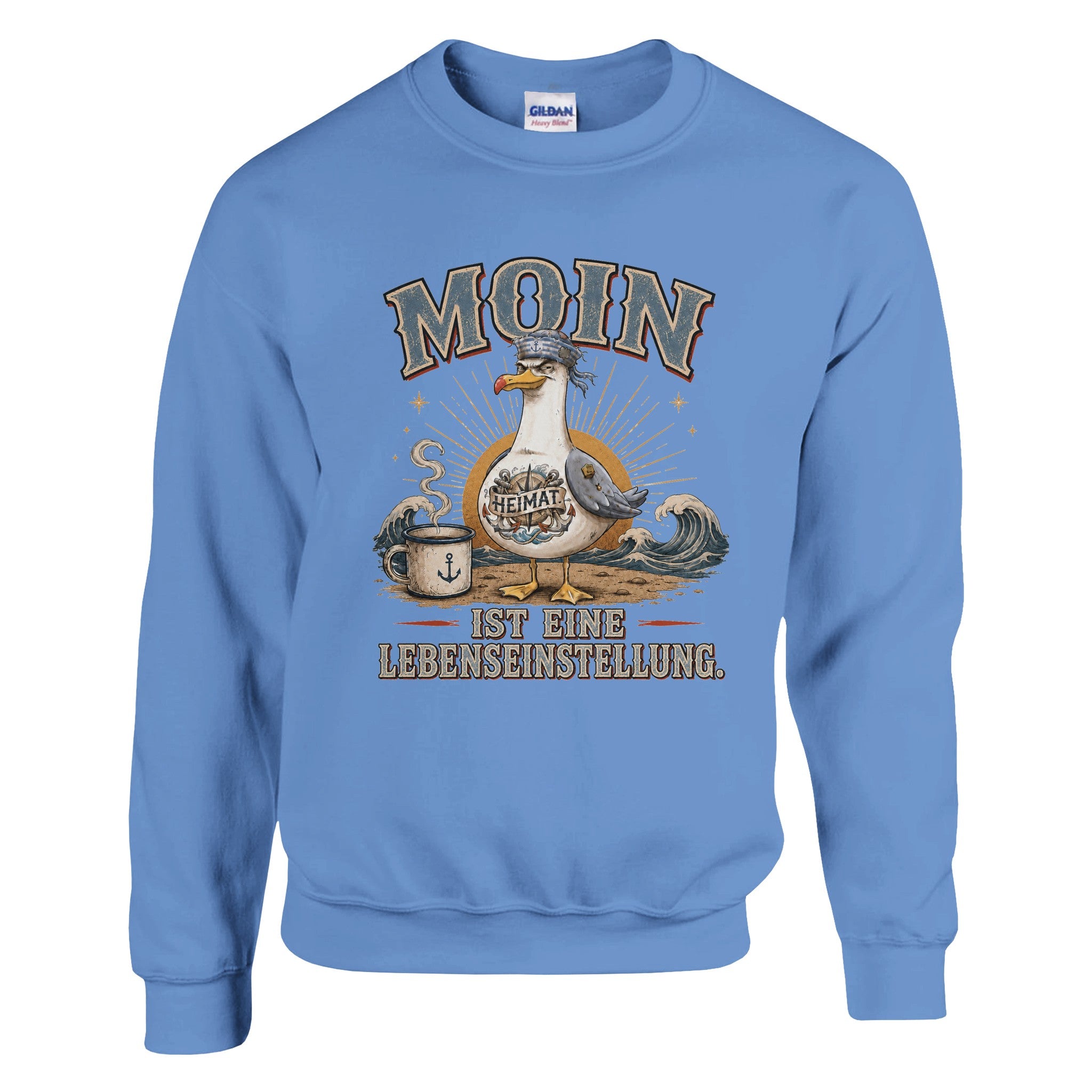 Pullover in Hellrosa mit Motiv „Mehr Gesabbel braucht keiner“